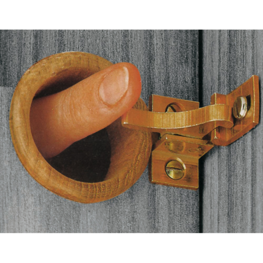 CHIUSURA OTTONE C/BOCCOLA TEAK