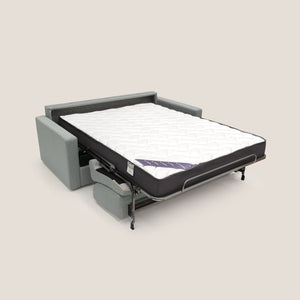 Divano Letto 2 Posti 166x92x96 cm in Tessuto Grigio