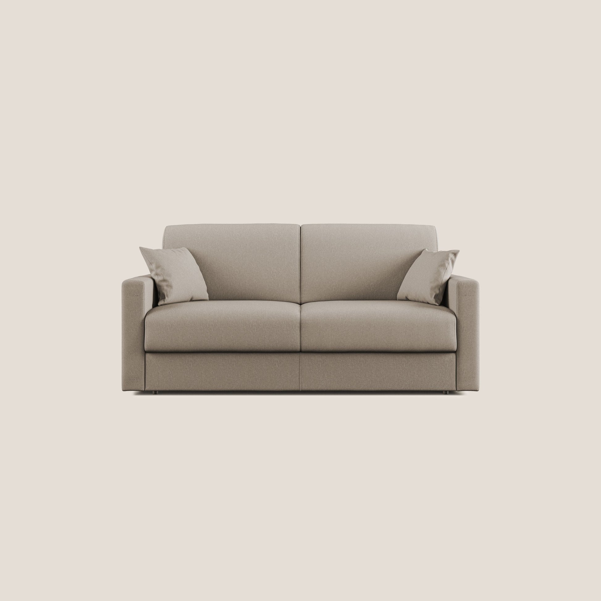 Divano Letto 2 Posti 166x92x96 cm in Tessuto Beige