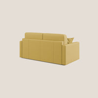 Divano Letto 3 Posti 206x92x96 cm in Tessuto Giallo