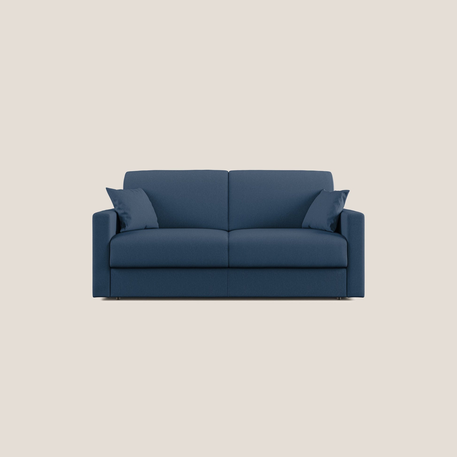 Divano Letto 3 Posti 186x92x96 cm in Tessuto Blu