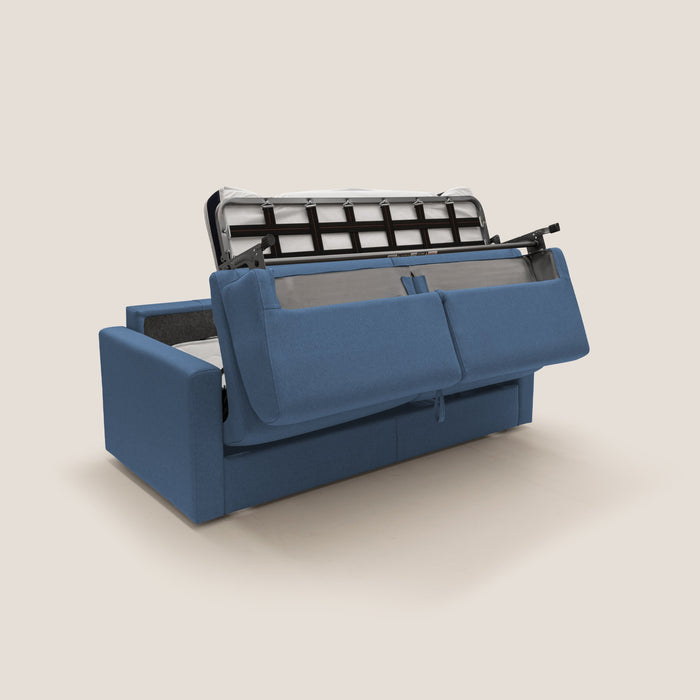 Divano Letto 2 Posti 166x92x96 cm in Tessuto Blu