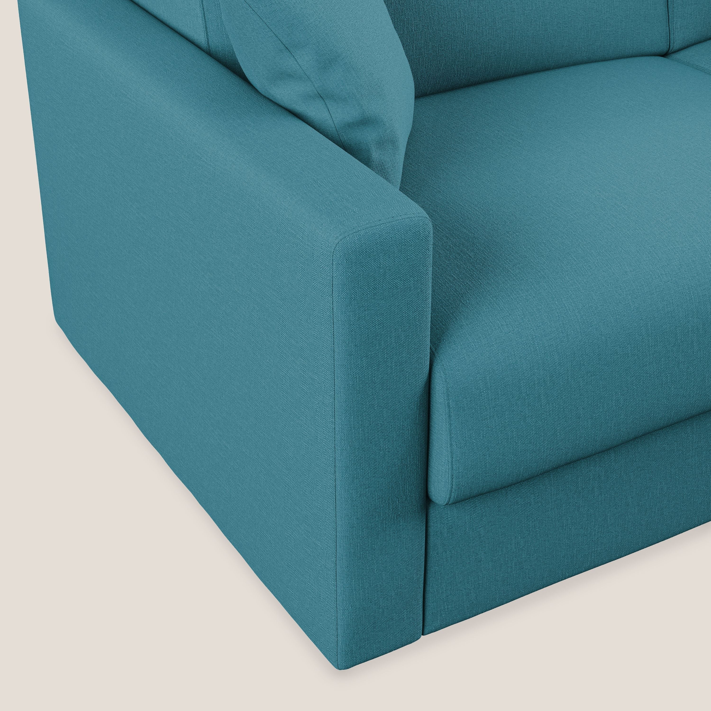 Divano Letto 3 Posti 186x92x96 cm in Tessuto Azzurro