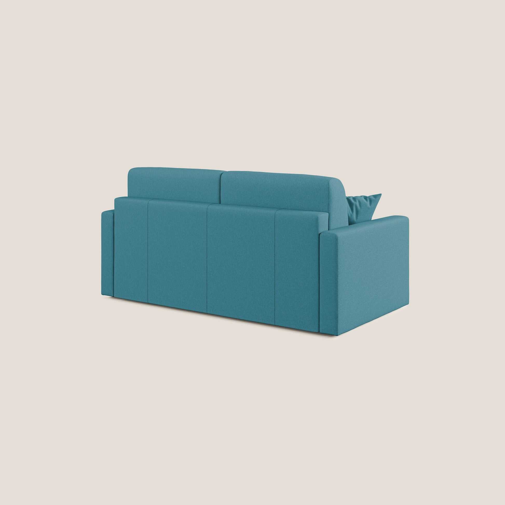 Divano Letto 3 Posti 186x92x96 cm in Tessuto Azzurro