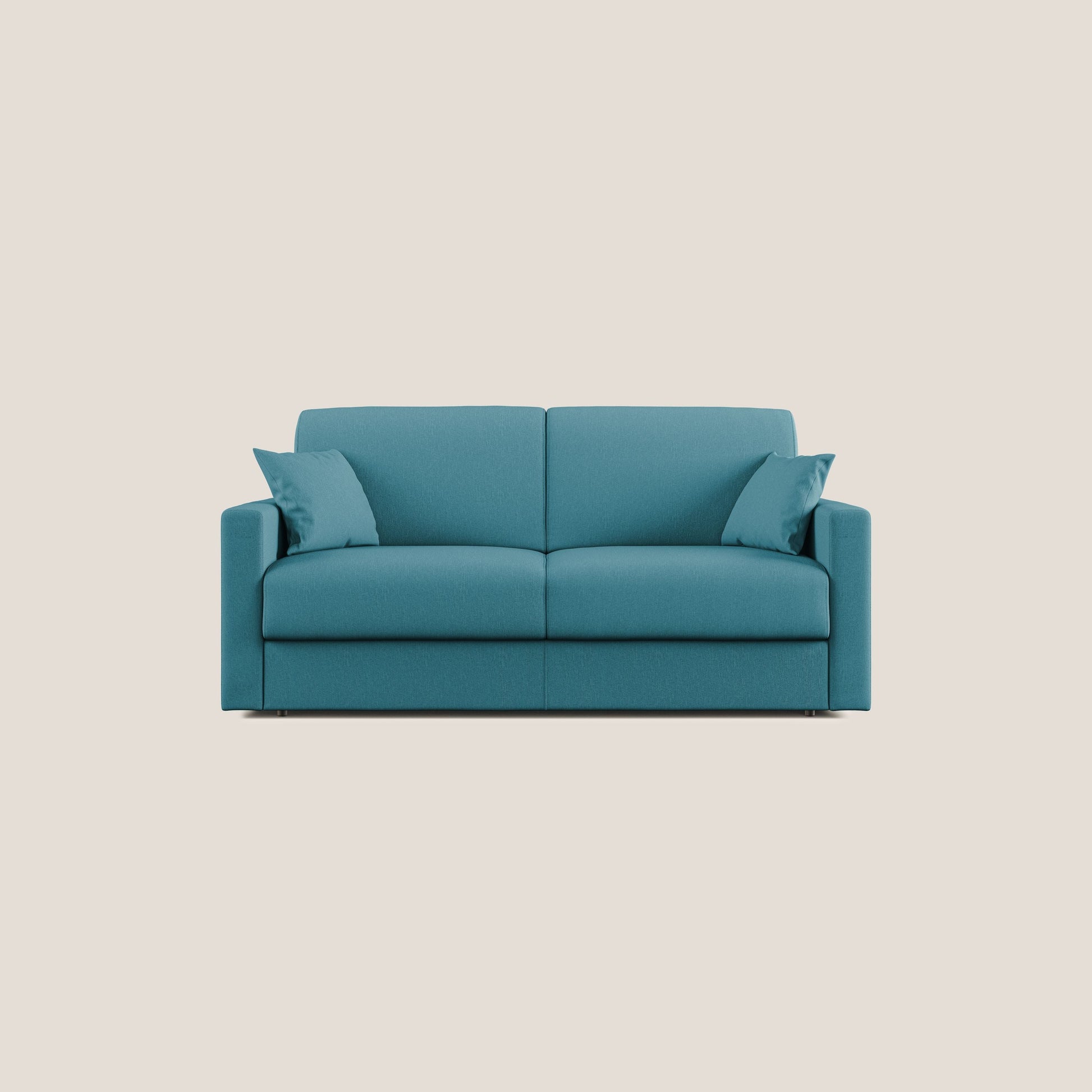 Divano Letto 3 Posti 186x92x96 cm in Tessuto Azzurro
