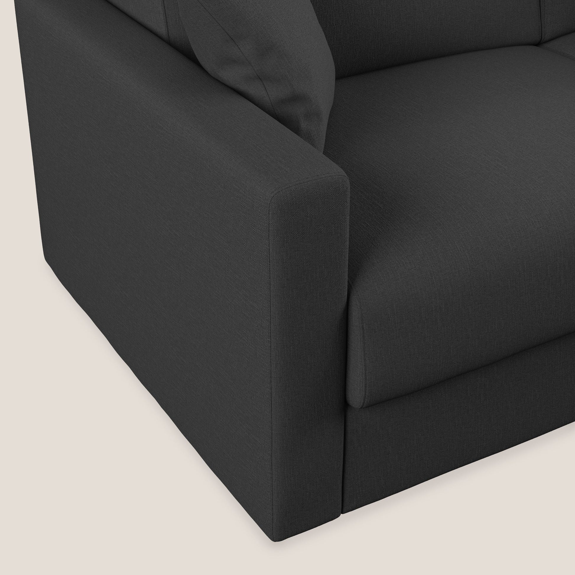 Divano Letto 3 Posti 206x92x96 cm in Tessuto Antracite