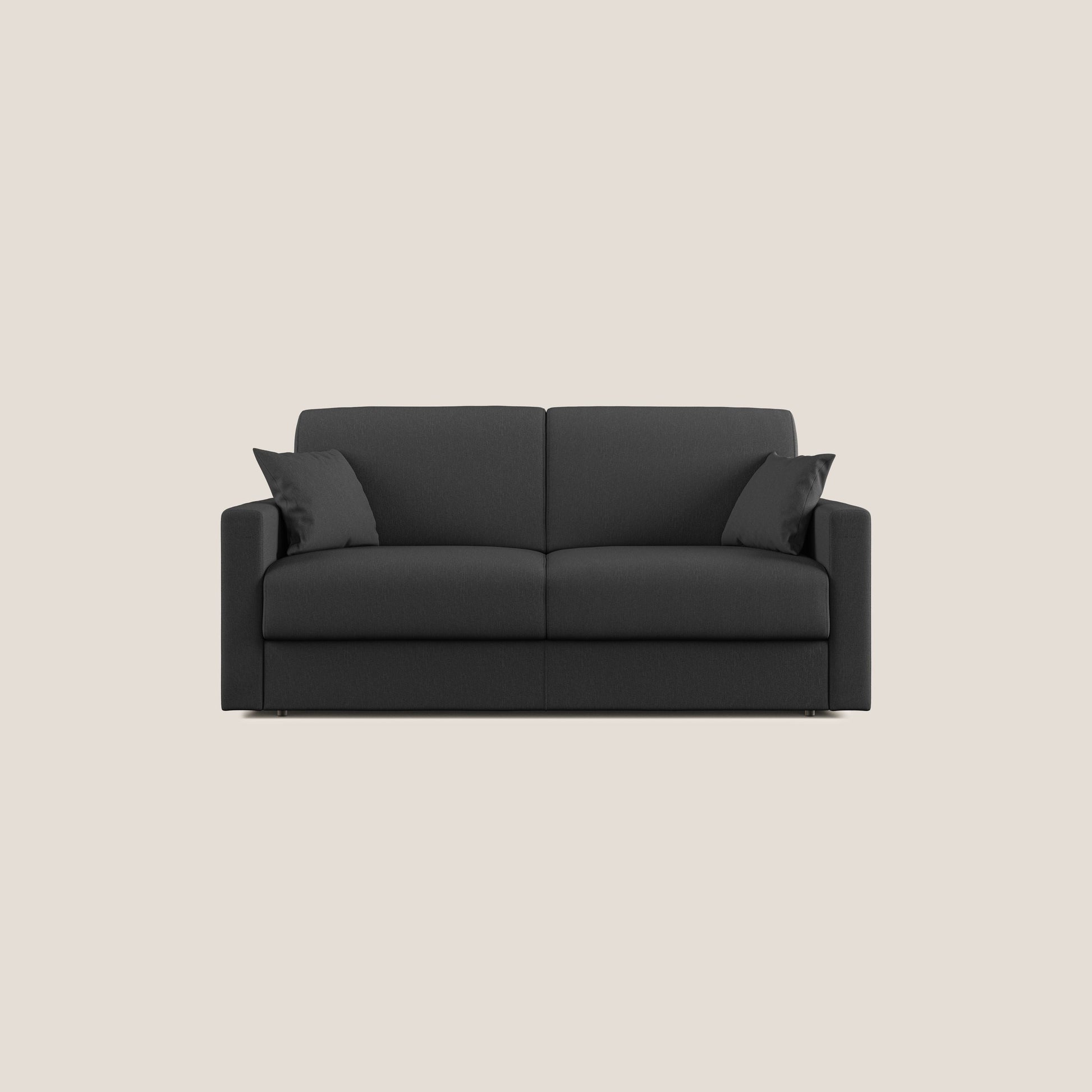 Divano Letto 3 Posti 186x92x96 cm in Tessuto Antracite