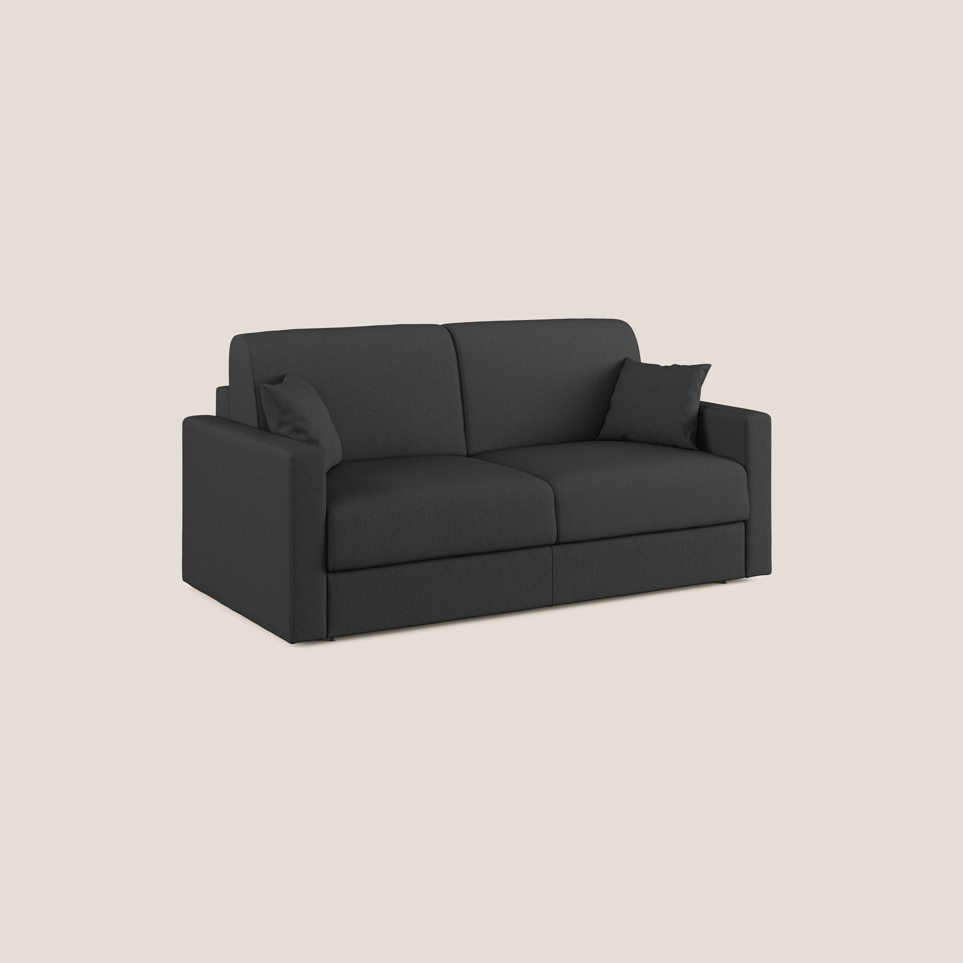 Divano Letto 3 Posti 206x92x96 cm in Tessuto Antracite