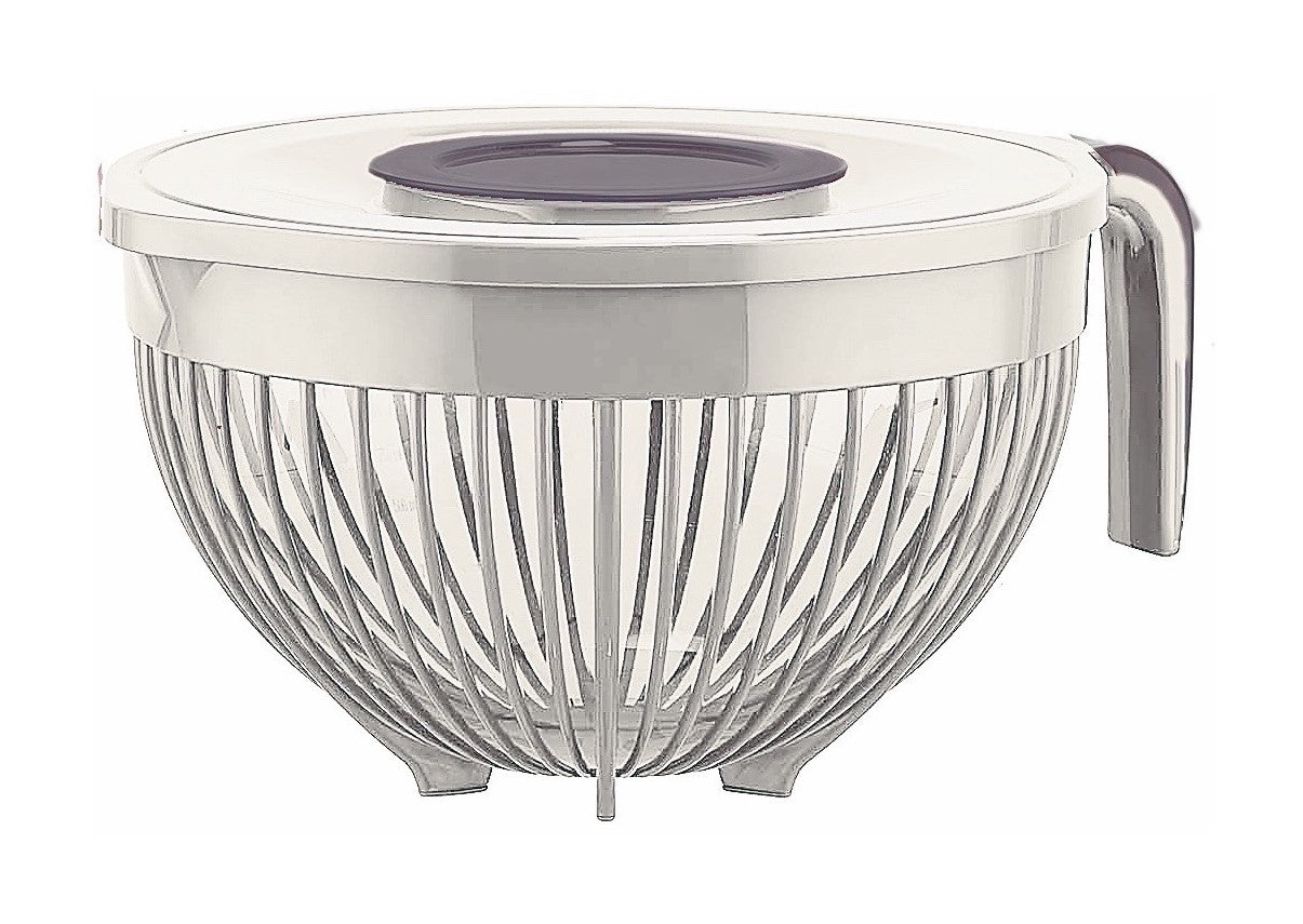 CIOTOLA MESCOLATORE CON COPERCHIO IN PLASTICA - 3 L Bianco