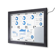 Bacheca da Esterno con Apertura a Ribalta 102,5x76x4,7 cm in Alluminio con Led Grigio Antracite