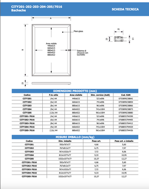 Bacheca per Esterno apertura a libro grigio RAL 7016 4 x A4