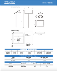 Leggio Menu per esterni Nero Ristoranti Alberghi Bed and Breakfast 2 x A4