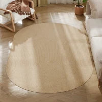Tappeto da Salotto in Stile Rustico, 170x120x0.6 cm, Beige