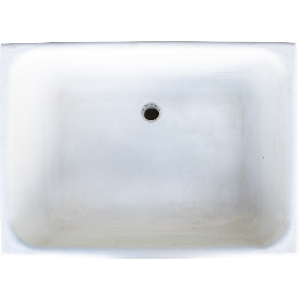 Pilozza lavabo calcestruzzo cemento serie ostuni incasso destra piano laterale *** misure 60 x 47 x h.30 cm, confezio...