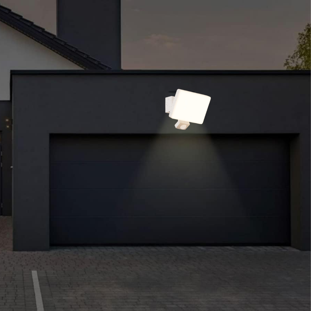 Ecova proiettore led vision pro forma convessa 4000lm con pannello solare