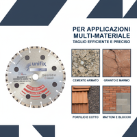 Disco diamantato x-term laser per taglio di materiali duri Ø 230 h 10 x 2,5 mm