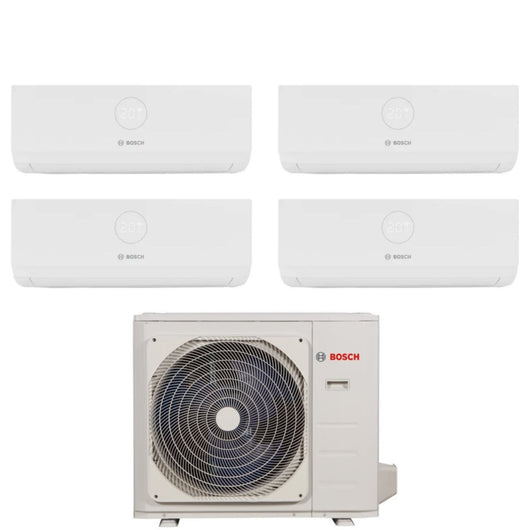 Climatizzatore Condizionatore Bosch Quadri Split Inverter serie CLIMATE 3000i 9+9+9+18 con CL5000M 105/4 E R-32 Wi-Fi Optional 9000+9000+9000+18000