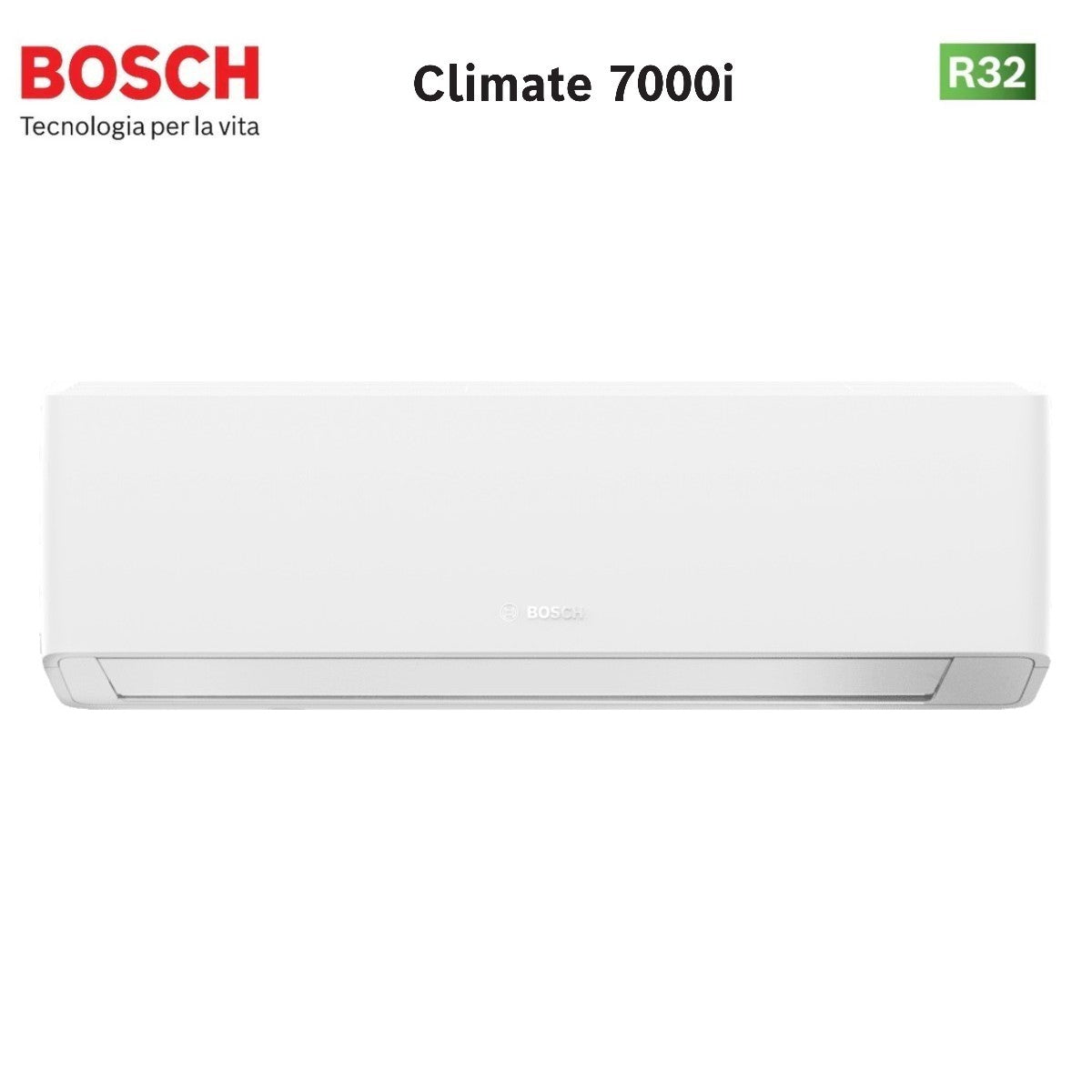 Condizionatore Dual Split Bosch CLIMATE 7000i WHITE 7+12 con 5000M 41/2 E R-32 Wi-Fi Integrato
