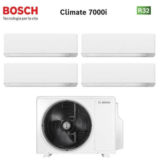 Condizionatore Quadri Split Bosch CLIMATE 7000i WHITE 9+12+12+12 con 5000M 105/4 E R-32 Wi-Fi Integrato