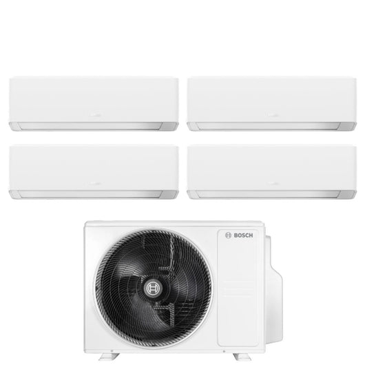 Condizionatore Quadri Split Bosch CLIMATE 7000i WHITE 12+12+12+12 con 5000M 105/4 E R-32 Wi-Fi Integrato