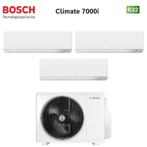 Condizionatore Trial Split Bosch CLIMATE 7000i WHITE 7+7+18 con 5000M 79/3 E R-32 Wi-Fi Integrato