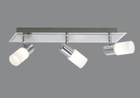 CLAPTON BARRA 3 SPOTS LED 3x SMD LED, 4,3W · 3x 430lm, ALLUMINIO L.50CM