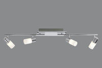 CLAPTON BARRA 4 SPOTS LED 4x SMD LED, 4,3W · 4x 430lm ALLUMINIO L100CM