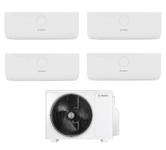 Climatizzatore Condizionatore Bosch Quadri Split Inverter serie CLIMATE 3000i 7+7+7+9 con CL5000M 105/4 E R-32 Wi-Fi Optional 7000+7000+7000+9000