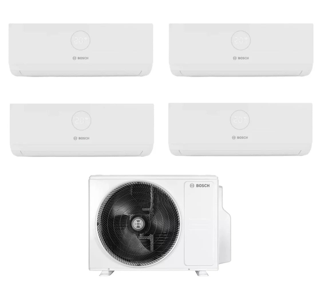 Climatizzatore Condizionatore Bosch Quadri Split Inverter serie CLIMATE 3000i 7+7+7+9 con CL5000M 82/4 E R-32 Wi-Fi Optional 7000+7000+7000+9000