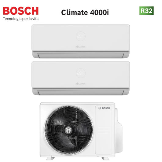 Condizionatore Dual Split Bosch CLIMATE 4000i 9+9 con 5000M 41/2 E R-32 Wi-Fi Optional