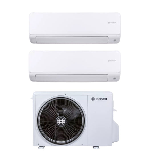 Climatizzatore Condizionatore Bosch Dual Split Inverter serie CLIMATE 6000i 12+18 con CL5000M 79/3 E R-32 Wi-Fi Optional 12000+18000