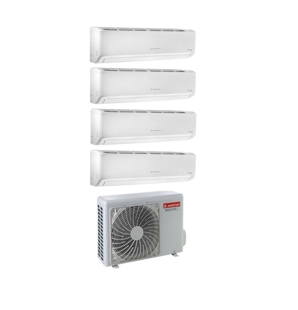 CLIMATIZZATORE CONDIZIONATORE ARISTON QUADRI SPLIT INVERTER serie ALYS PLUS 9+9+9+12 con QUAD 110 XD0B-O R-32 Wi-Fi OPTIONAL 9000+9000+9000+12000