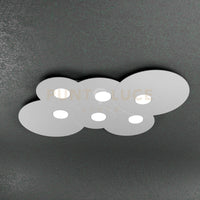 CLOUD PLAFONIERA 6 LUCI GRIGIO 1128-PL6 R-GR