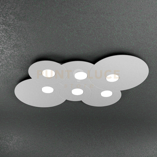 CLOUD PLAFONIERA 6 LUCI GRIGIO 1128-PL6 R-GR