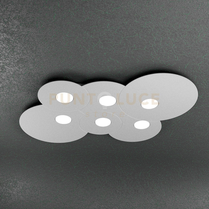 CLOUD PLAFONIERA 6 LUCI GRIGIO 1128-PL6 R-GR