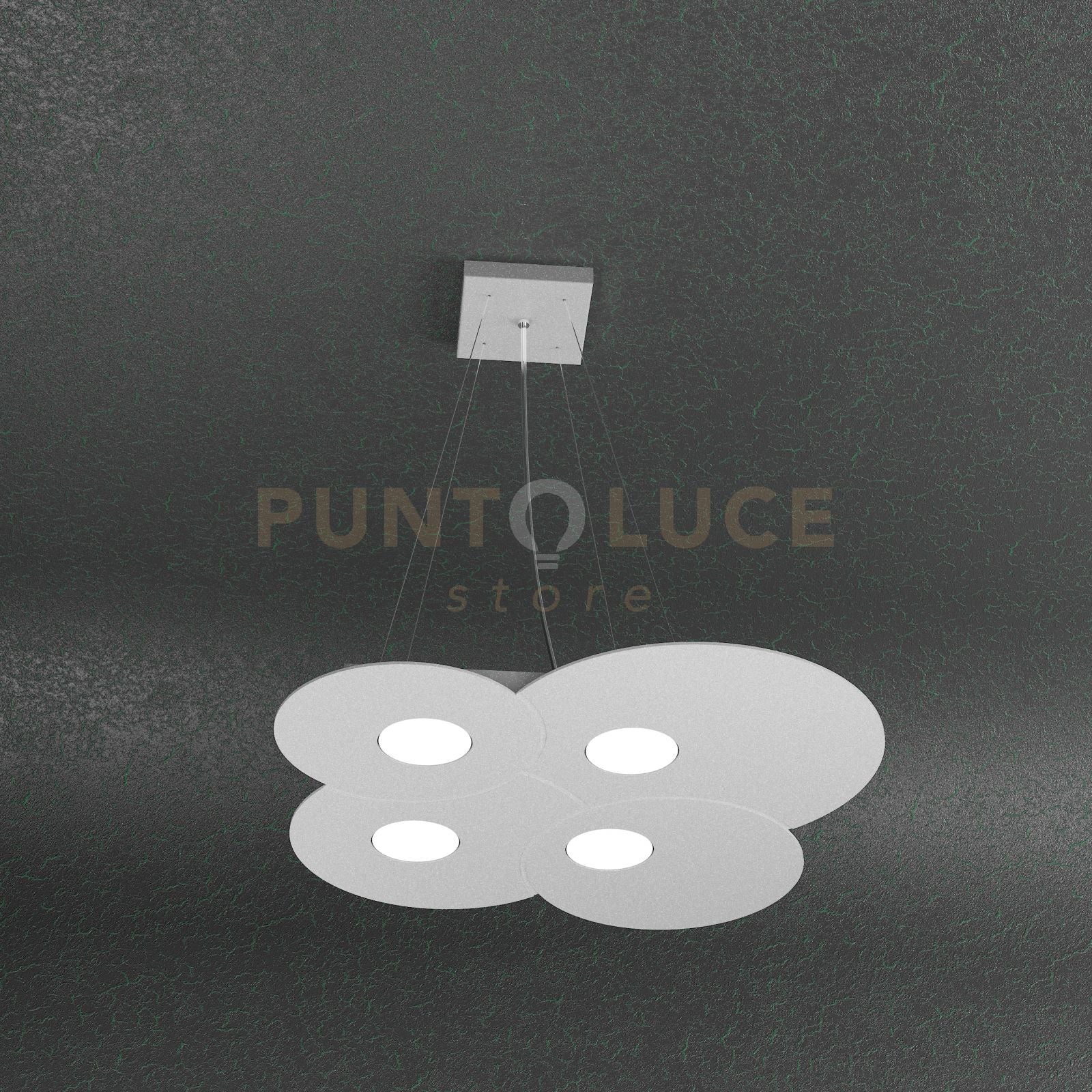 CLOUD SOSPENSIONE 4 LUCI GRIGIO 1128-S4-GR