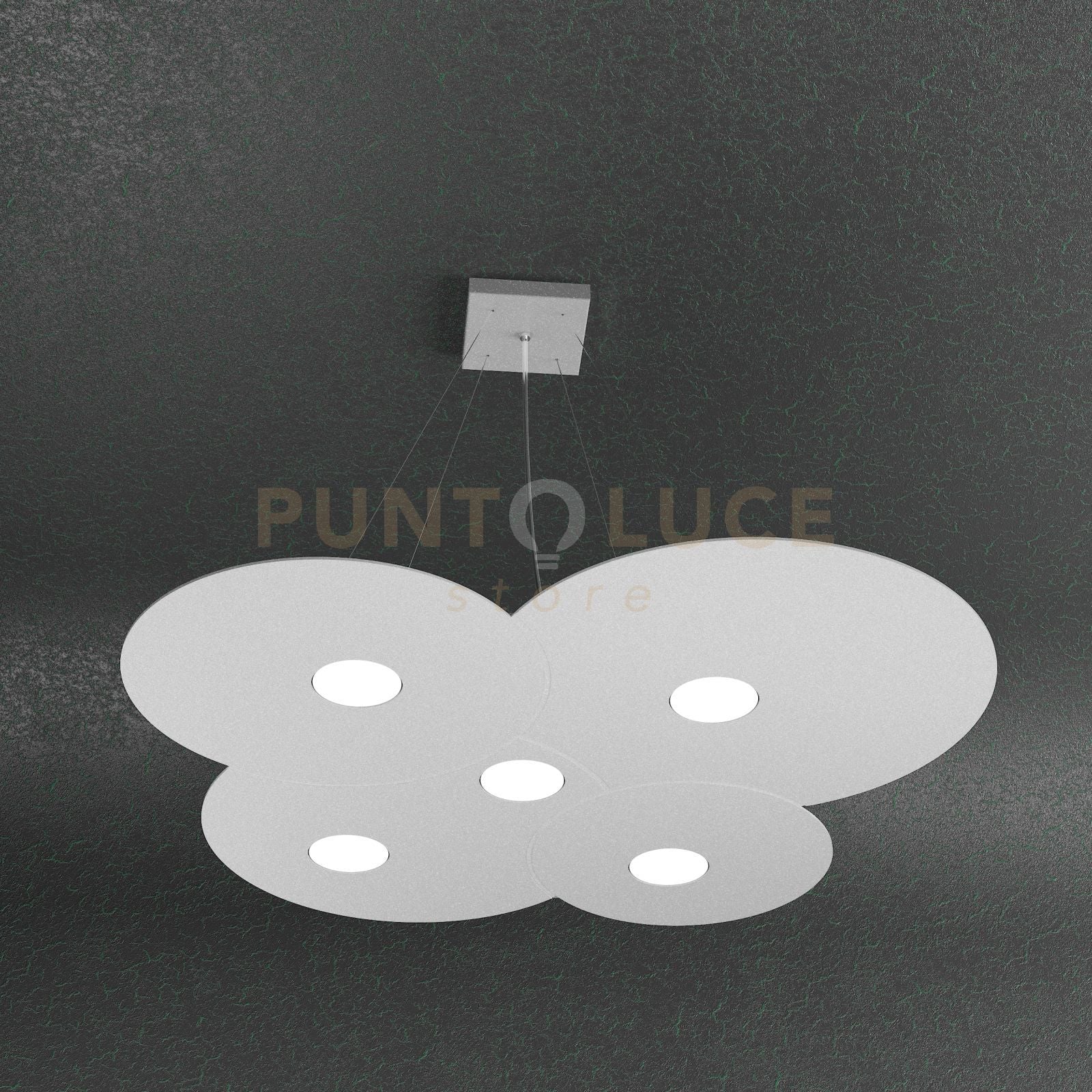 CLOUD SOSPENSIONE 5 LUCI GRIGIO 1128-S5-GR