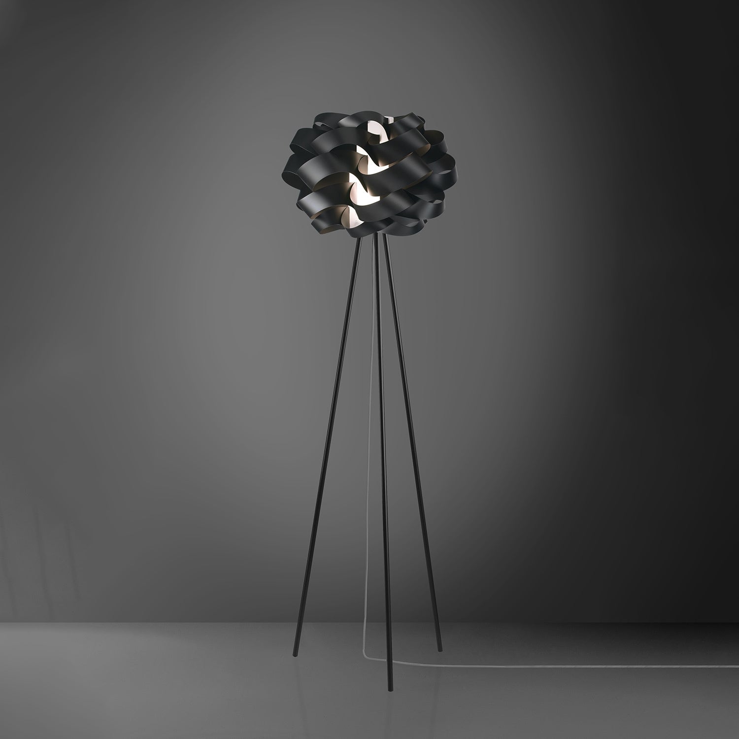 Piantana Moderna 3 Piedi Cloud Polilux ® Nero E Metallo 1 Luce E27