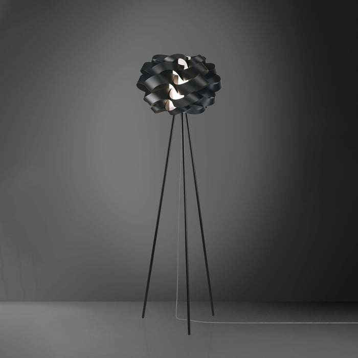 Piantana Moderna 3 Piedi Cloud Polilux ® Nero E Metallo 1 Luce E27