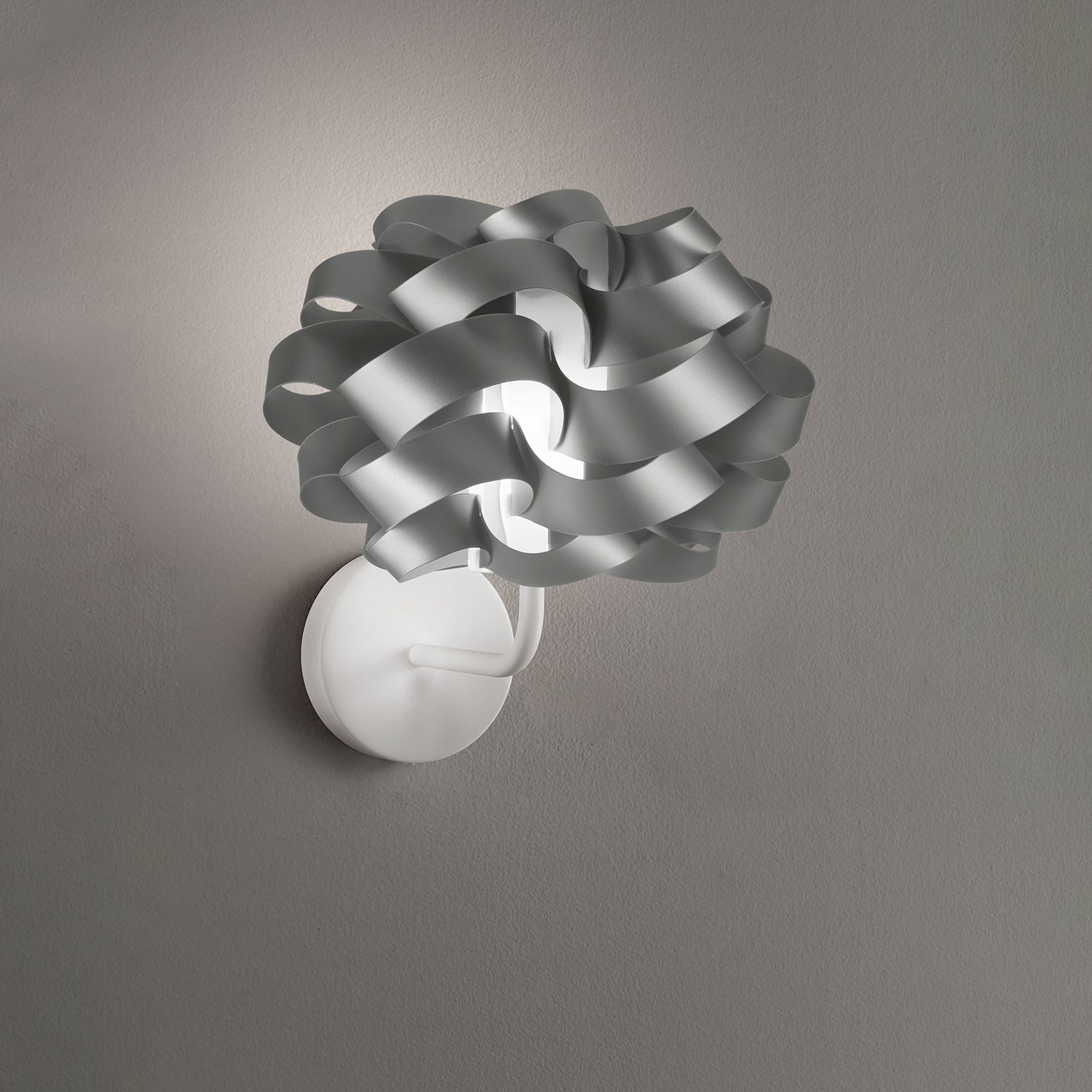 Applique Moderna Cloud Polilux ® Argento E Metallo 1 Luce E14