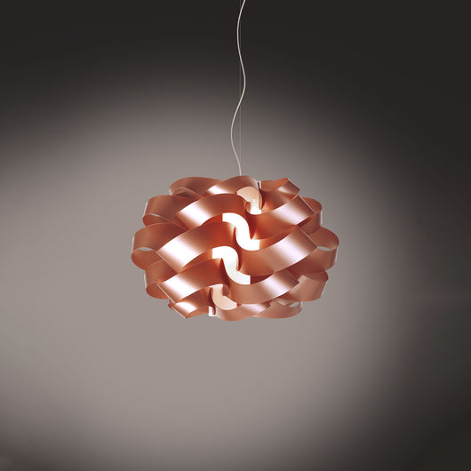 Lampadario Moderno Cloud Polilux ® Rame E Metallo Cromo 5 Luci E27