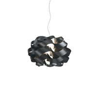 Lampadario Moderno Cloud Polilux ® Nero E Metallo Cromo 5 Luci E27