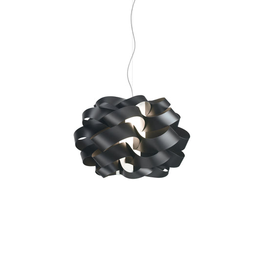 Lampadario Moderno Cloud Polilux ® Nero E Metallo Cromo 5 Luci E27