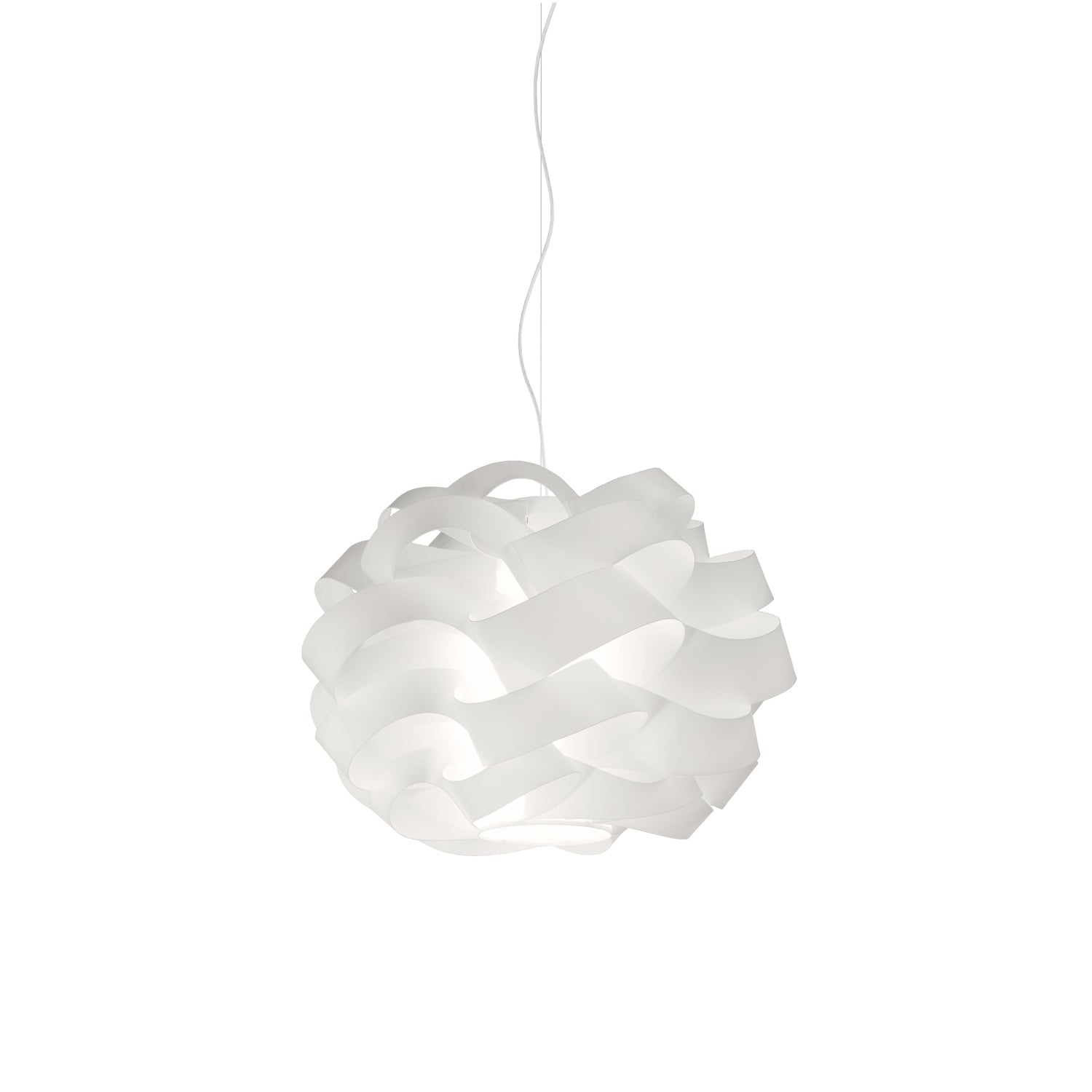 Lampadario Moderno Cloud Polilux ® Bianco E Metallo Cromo 5 Luci E27