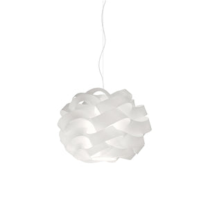 Lampadario Moderno Cloud Polilux ® Bianco E Metallo Cromo 5 Luci E27