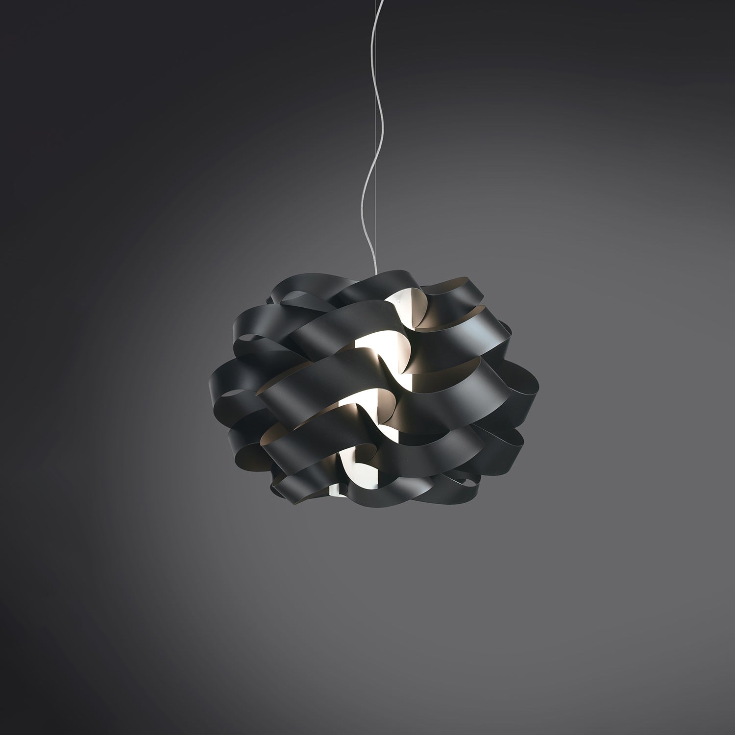 Sospensione Moderna Cloud Polilux ® Nero E Metallo Cromo 1 Luce E14