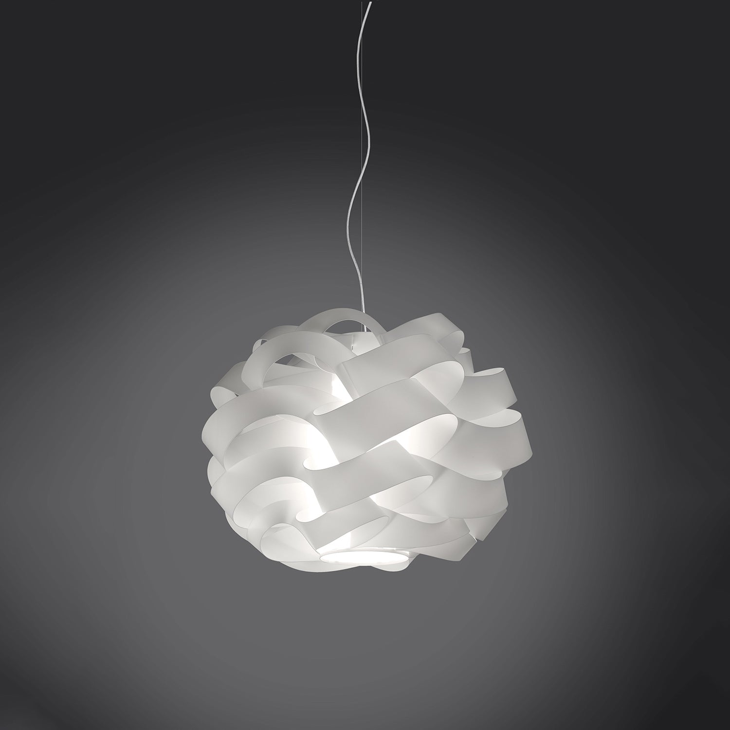 Sospensione Moderna Cloud Polilux ® Bianco E Metallo Cromo 1 Luce E14