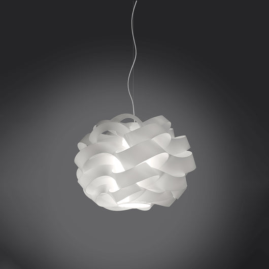 Sospensione Moderna Cloud Polilux ® Bianco E Metallo Cromo 1 Luce E14