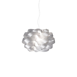 Sospensione Moderna Cloud Polilux ® Argento E Metallo Cromo 1 Luce E27 D.50Cm