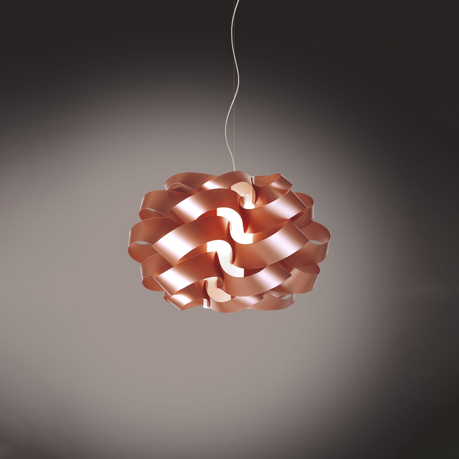 Lampadario Moderno Cloud Polilux ® Rame E Metallo Cromo 2 Luci E27